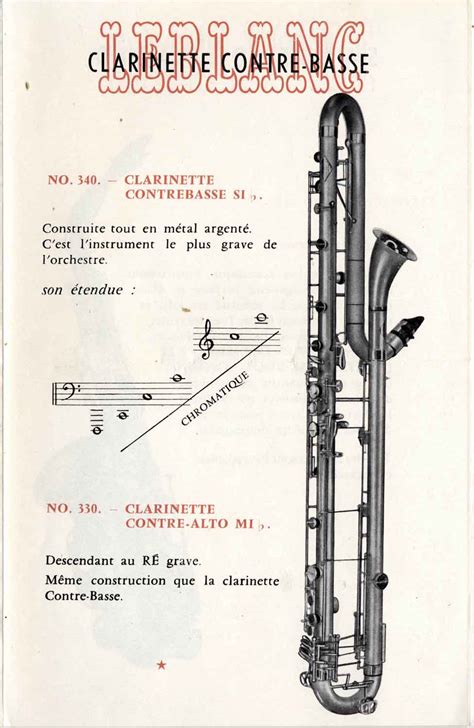 Leblanc Contrabass Clarinet 340 & 342