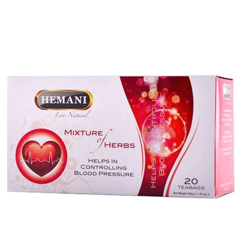 Hemani Live Natural Mixture of Herbs Tea - Blood Pressure - 40g x 20 Tea Bags