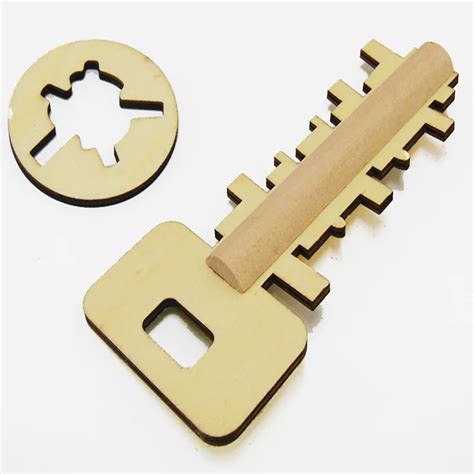 Wooden Unlock Puzzle Toy Key Kong Mine Lock Toys Educational Children Pre school Puzzles Game ...