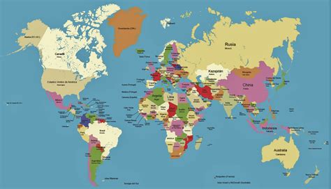 Ilustracion De Mapa Politico Del Mundo Con Nombres De Paises Y Images | Porn Sex Picture