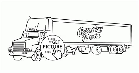 Truck And Trailer Coloring Pages