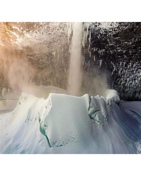 This Powerful Waterfall in Canada Ejects So Much Spray in the Air That an Enormous Ice Cone Is ...