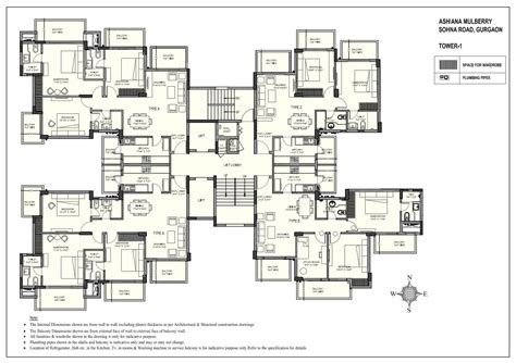 Apartments in South Gurgaon: Ashiana Mulberry Cluster Plan