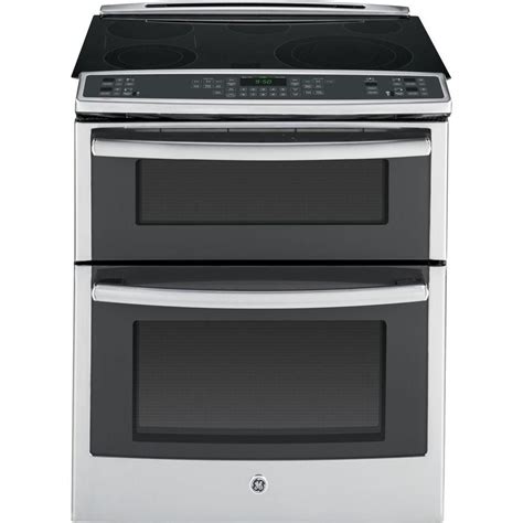 GE 6.6 cu. ft. Slide-In Double Oven Electric Range with Convection ...