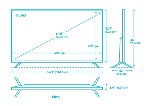 60 Inch Tv Dimensions Chart