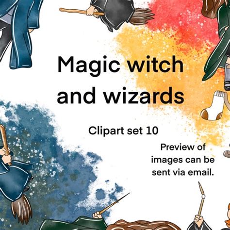 Cute Wizard Clipart Wizard Png Set 10 Magic Clipart - Etsy