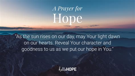 A Prayer for Hope | helloHOPE