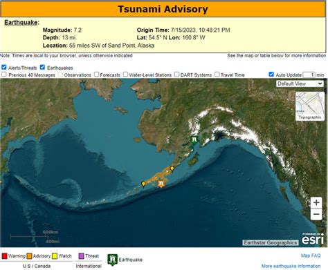 Magnitude 7.2 Earthquake South of Sand Point | Alaska Earthquake Center