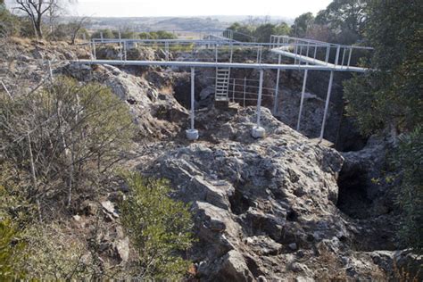 The installations on top of the caves where research is going on ...