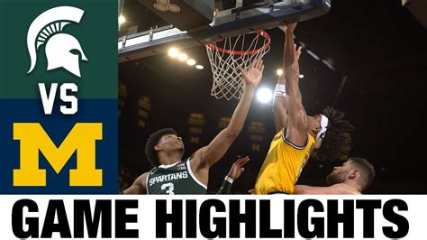 Michigan State vs Michigan | 2023 College Basketball Highlights - Win Big Sports