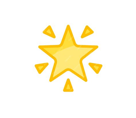 Icono aislado de vector de estrella brillante. ilustración de emojis. emoticon de vector ...