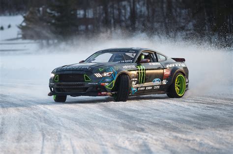 Watch Vaughn Gittin Jr. Drift His 2015 Ford Mustang RTR on Ice