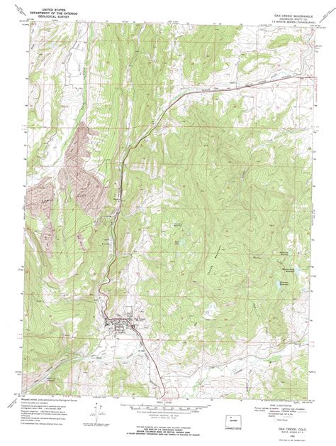 Oak Creek topographic map, CO - USGS Topo Quad 40106c8