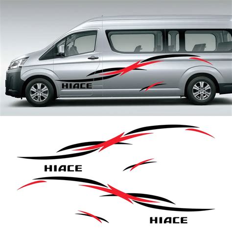 Car Stickers For Toyota Hiace 200 300 Van Bus Sport Diy Graphics ...