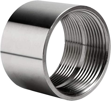 Amazon.com: Quickun 304 Stainless Steel Pipe Coupling Fitting, 3" x 3" Female Pipe Coupler ...