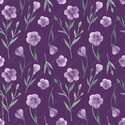 Romantic purple texture for fabric, textile design, wrapping paper, and wallpaper. Seamless ...