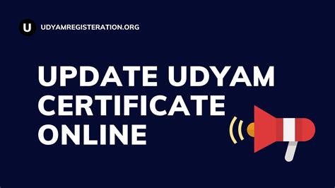 Update Udyam Certificate | Edit Udyam Registration Certificate