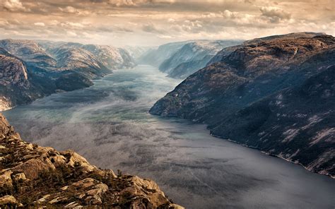 Online crop | photograph of river between mountains, nature, landscape ...