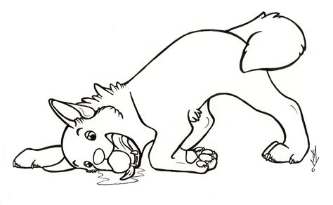 easy dog colouring page - Clip Art Library