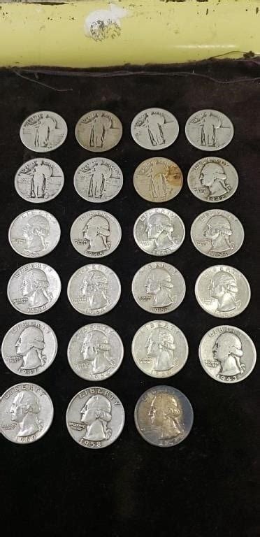 (23) Assorted Silver Quarters | Live and Online Auctions on HiBid.com