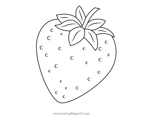 Strawberry Fruit Coloring Page for Kids - Free Strawberry Printable Coloring Pages Online for ...