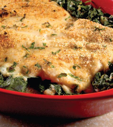 Baked Haddock with Spinach and Cheese Sauce Recipe - Healthy Recipe