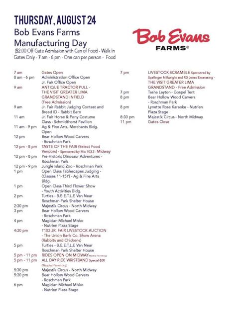 2023 Fair Schedule of Events | Allen County Fairgrounds