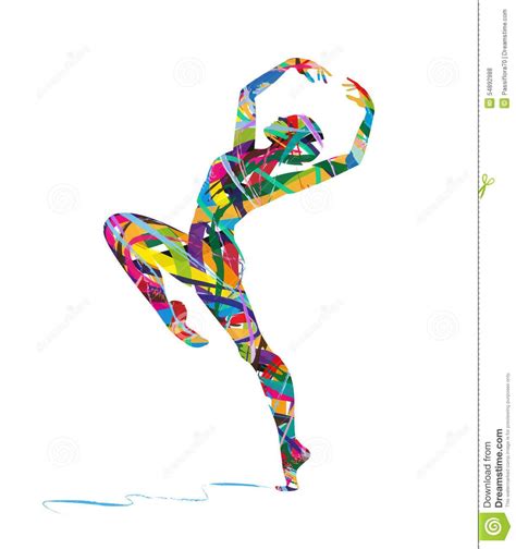 Abstract Silhouette Of A Dancer Stock Vector - Image: 54892988 Dancer ...