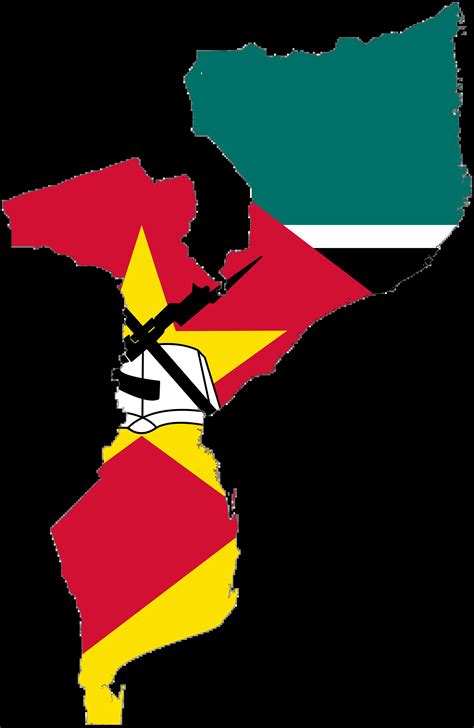 Mozambique Flag Map - MapSof.net