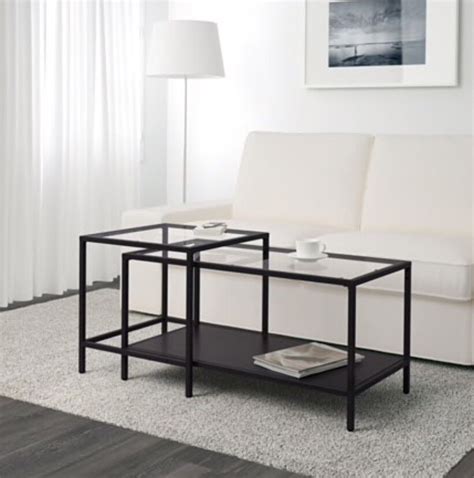 New IKEA two-piece glass coffee table | in Chelsea, London | Gumtree