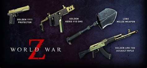 World War Z - Golden Weapon Skins - How To Get Them - frondtech