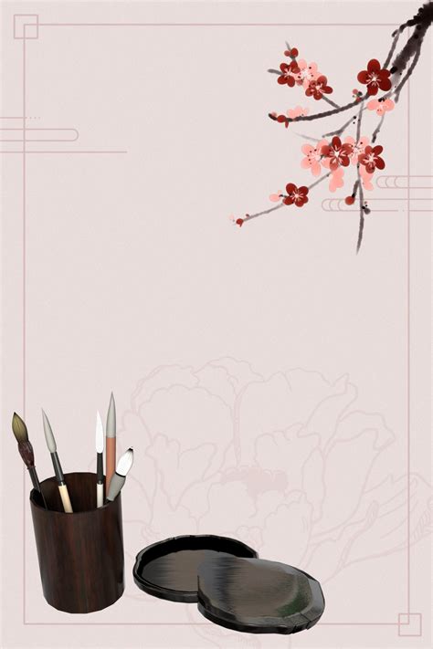 Chinese Calligraphy Contest Poster Background Wallpaper Image For Free ...