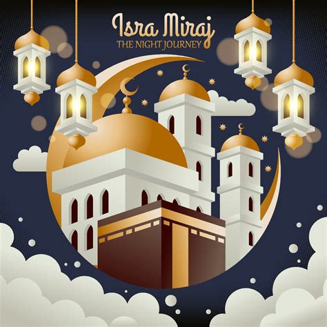 Isra Miraj The Night Journey 17172456 Vector Art at Vecteezy