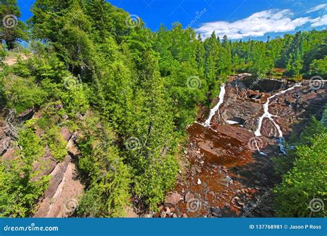 Eagle River Falls Keweenaw stock image. Image of creek - 137768981