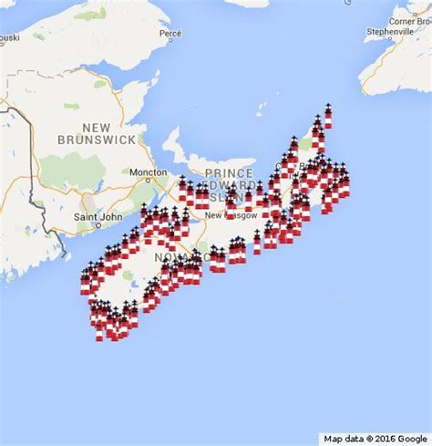 Lighthouses In New England Map - Map of world