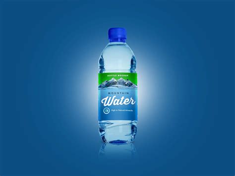 Free Water Bottle Mockup (PSD)