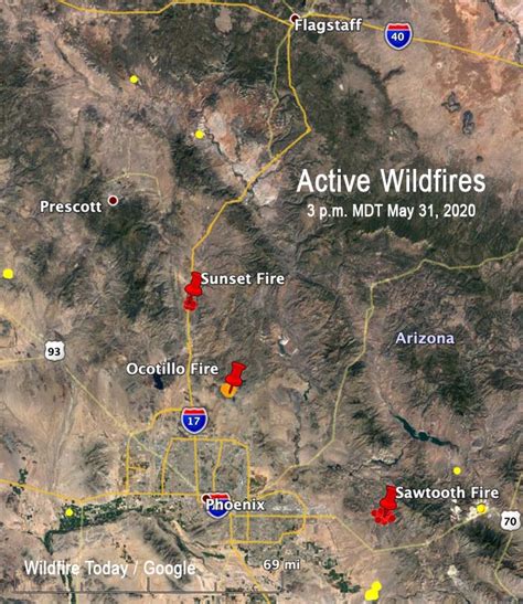 Active Wildfire Map Arizona - American Map