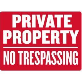 12"X16" Private Property Sign - Shop Now At Barr Display, Your Display Fixture Superstore