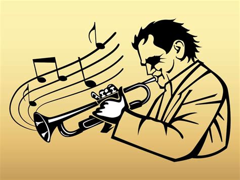 Trumpet Player Vector Vector Art & Graphics | freevector.com