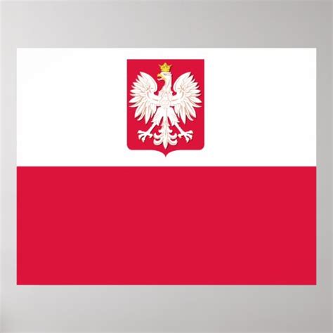 Polish Flag with Eagle Poster | Zazzle