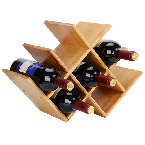 SortWise 8 Bottle Countertop Wine Rack, Butterfly Shaped Wine Holder Wine Horizontal Storage ...