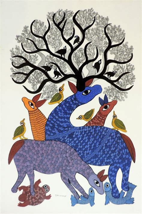 Best 13 Art of India for kids ideas on Pinterest | Gond painting, Madhubani art and Tribal art