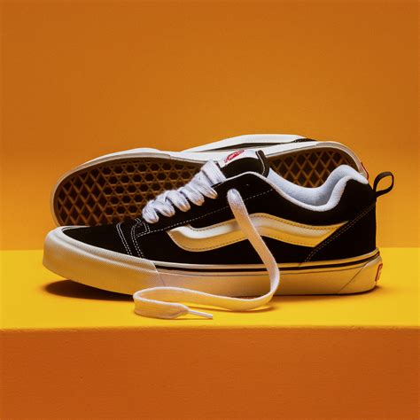 Vans Knu Skool Skate Shoe - Black / True White | Journeys