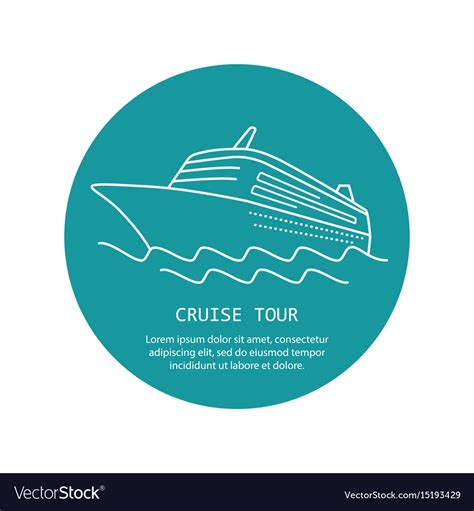 Cruise ship logo Royalty Free Vector Image - VectorStock