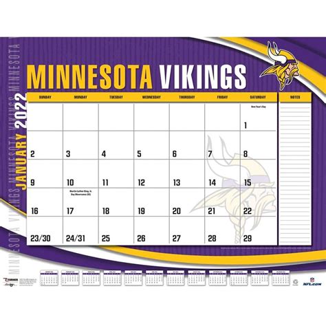 Minnesota Vikings 2022 Calendars | Sports-Calendars.com