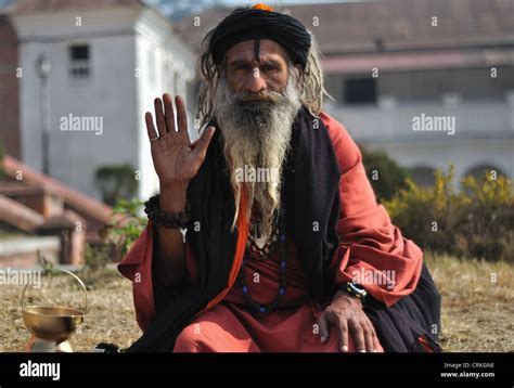 Holy Man Sadhu Kathmandu Nepal Stock Photo - Alamy