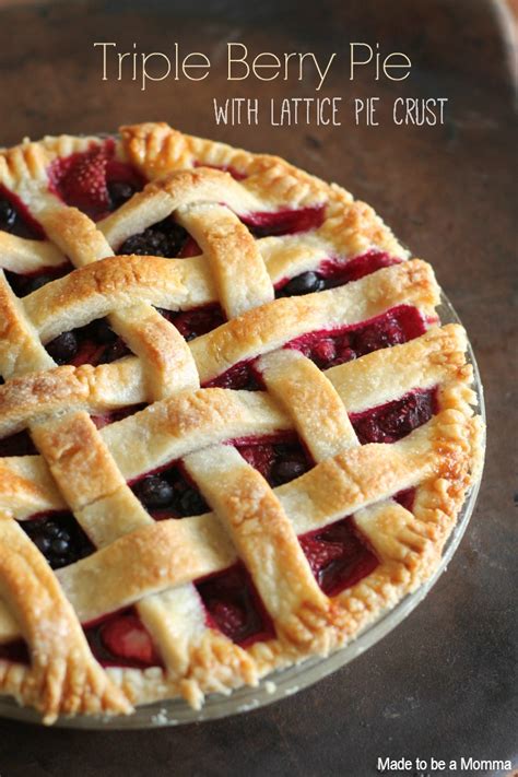 Triple Berry Pie with Lattice Crust - Made To Be A Momma