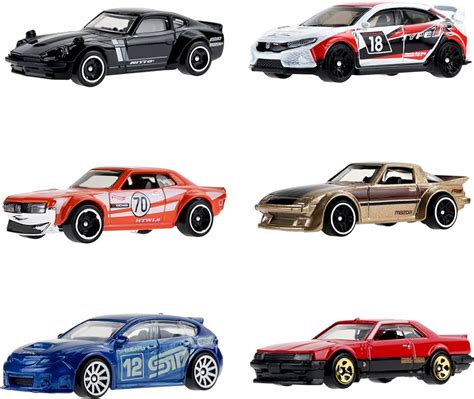 Hot Wheels 2023 JDM Pack Box Set Custom Datsun 240 Z, 2018 Honda Civic Type R, '70 Toyota Celica ...