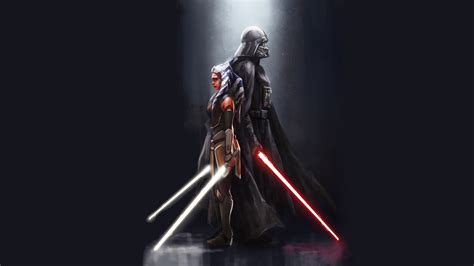 1450x550 Ahsoka Tano x Darth Vader 1450x550 Resolution Wallpaper, HD ...