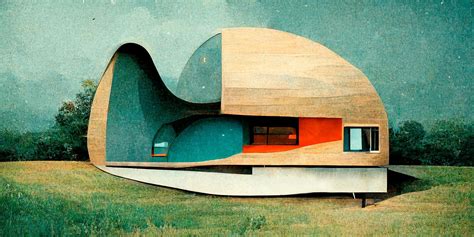 mathias juul frost's abstract AI-generated homes with organic forms